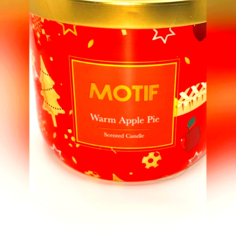 XMAS New Warm Apple pie 14oz 3 wick jar candle